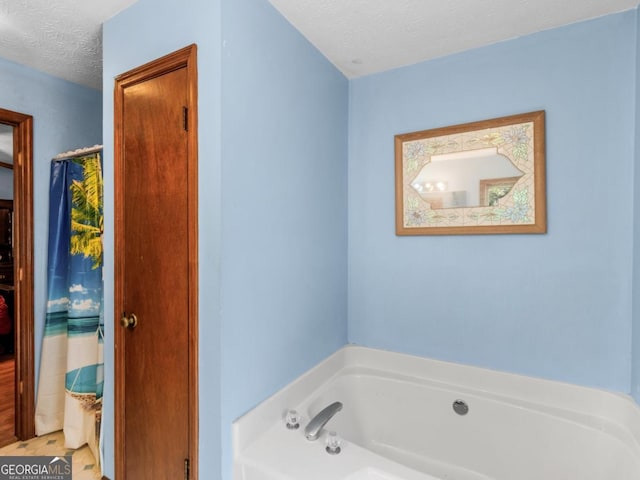 2643 Rocky Creek Rd, Hampton, GA 30228 - bathroom with a textured ceiling and a bath