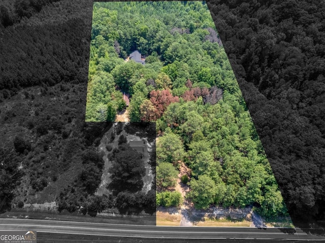 2643 Rocky Creek Rd, Hampton, GA 30228 - aerial view featuring a wooded view