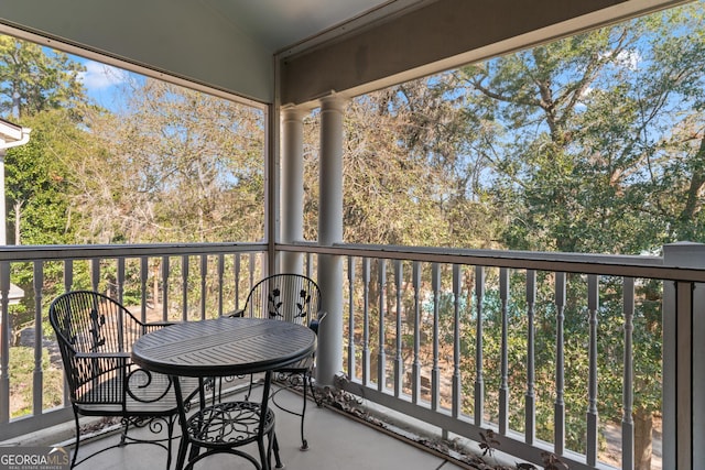 view of balcony