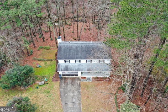 birds eye view of property