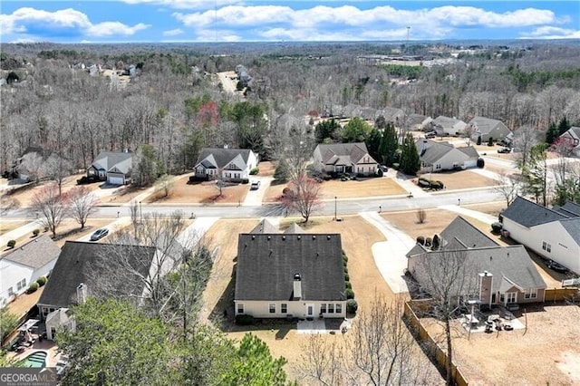 bird's eye view with a residential view