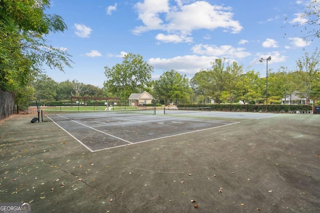 4125 Gables Pl, Buford, GA 30519 - view of tennis court featuring view of scattered trees