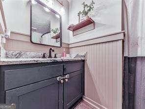 bathroom featuring vanity