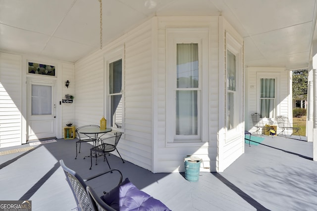 view of patio featuring covered porch