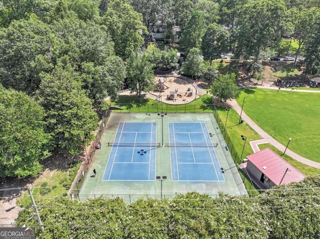 birds eye view of property