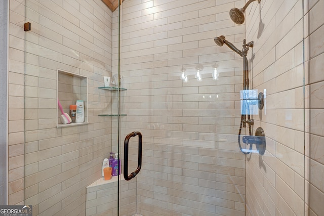 full bathroom with a stall shower