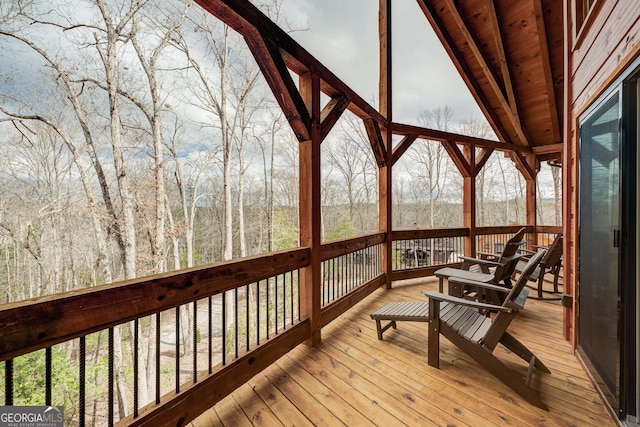 view of wooden deck