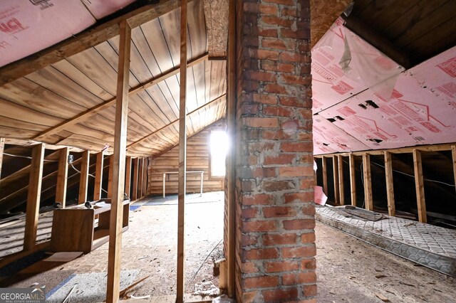 view of attic