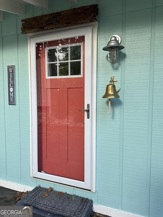 view of doorway to property