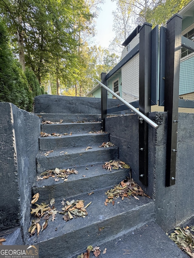 view of staircase