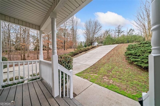 exterior space featuring covered porch