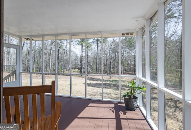 view of sunroom