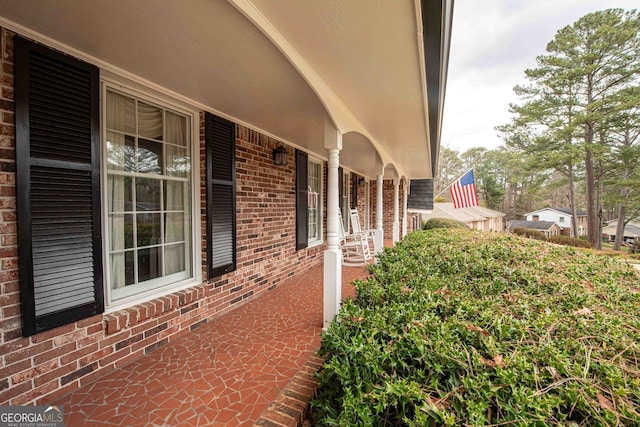 view of patio / terrace with covered porch