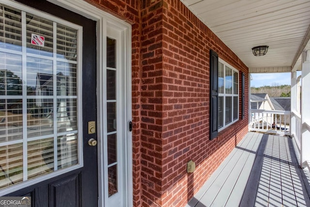 exterior space with covered porch