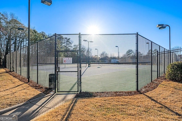 4526 Balto Way, Acworth, GA 30101 - view of tennis court featuring a gate