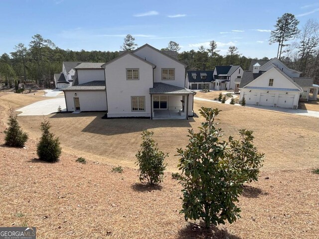 view of front of home with a patio area