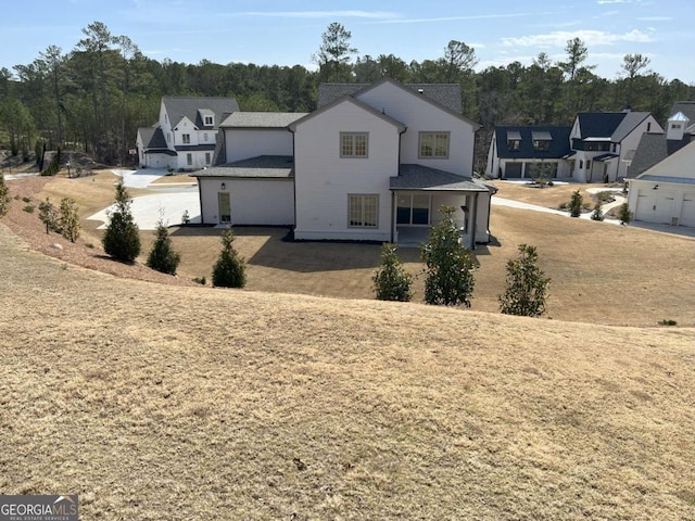 view of front facade with a residential view