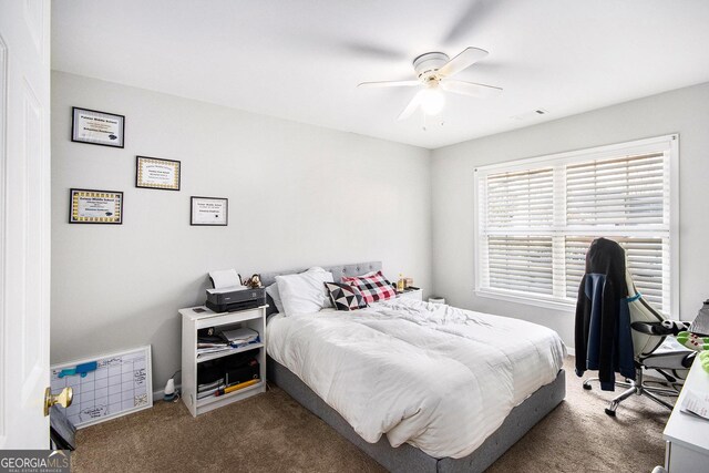 3550 Myrtlewood Chase NW, Kennesaw, GA 30144 - carpeted bedroom with ceiling fan