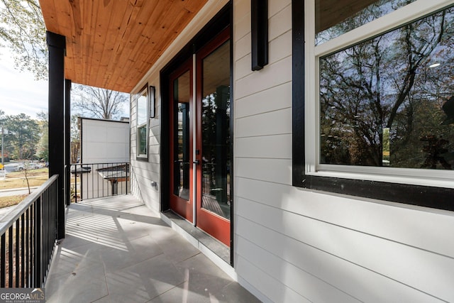 balcony with covered porch