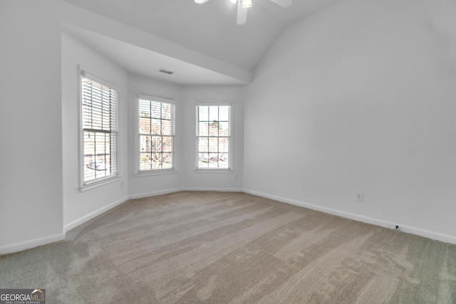 1654 Summersweet Ln, Dacula, GA 30019 - spare room with carpet floors, a ceiling fan, and lofted ceiling