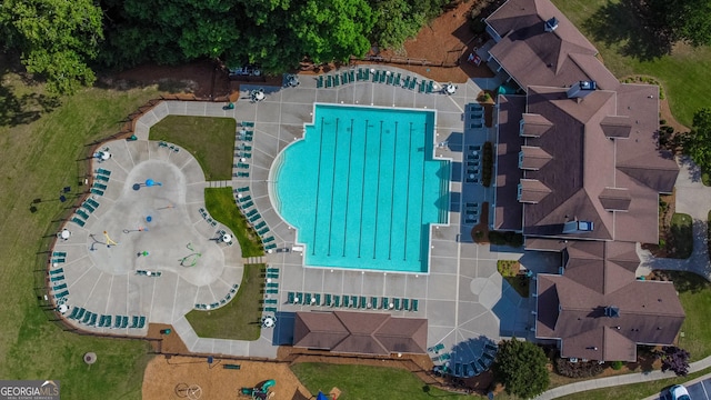 1654 Summersweet Ln, Dacula, GA 30019 - bird's eye view of a pool area