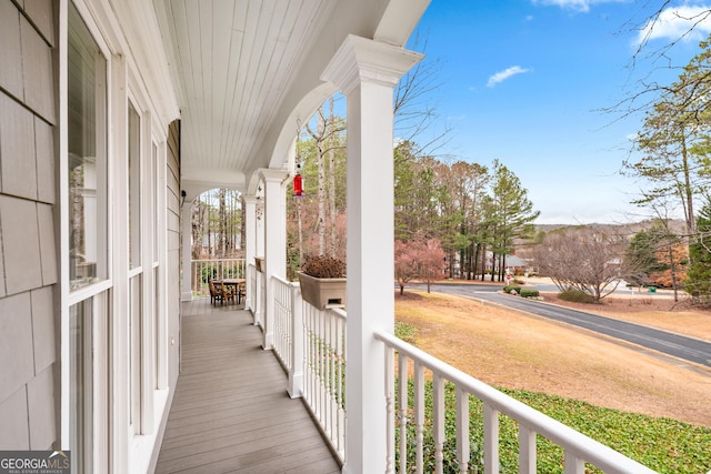 exterior space with a porch