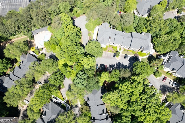 aerial view with a residential view