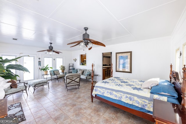 bedroom with a ceiling fan