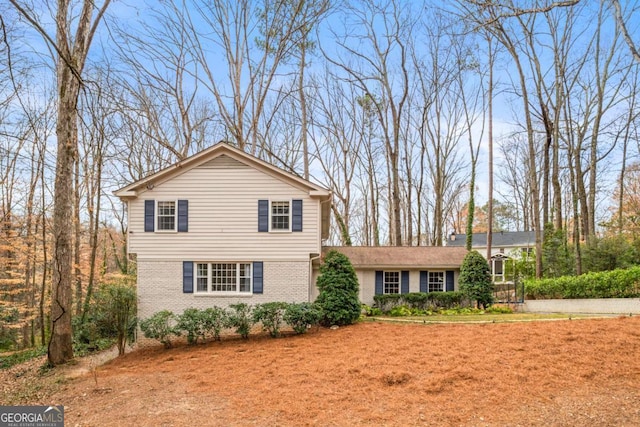 view of front of property with brick siding