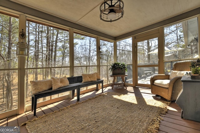 view of sunroom