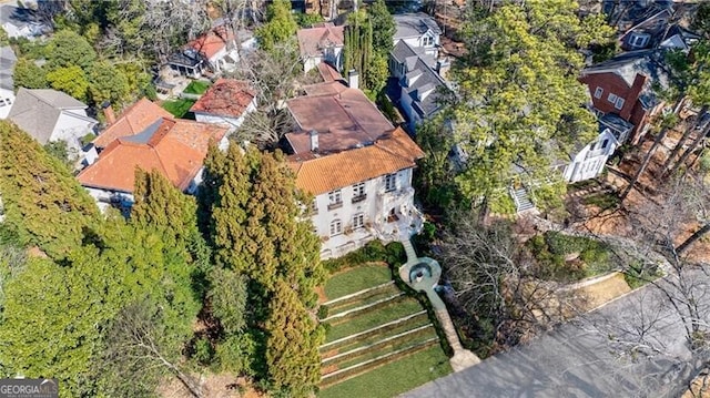 birds eye view of property featuring a residential view