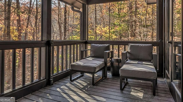 view of sunroom