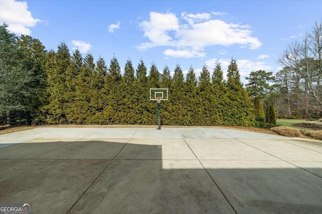 view of basketball court with community basketball court