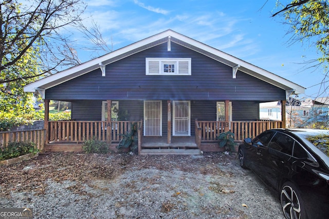 view of front of house with covered porch