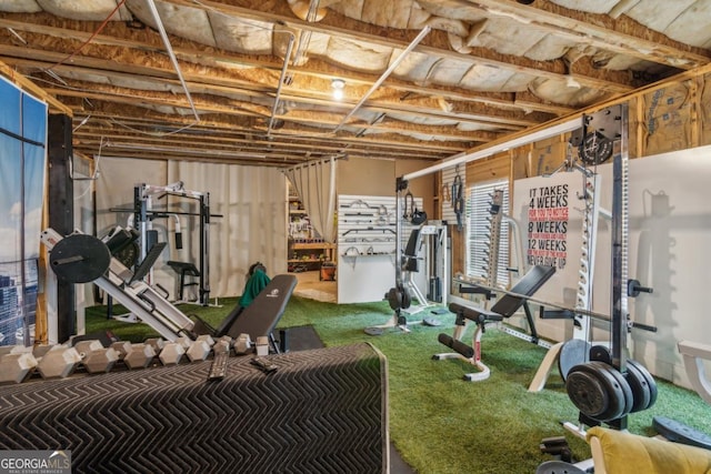 view of workout area