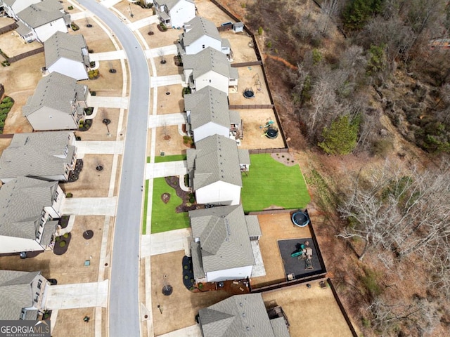 aerial view featuring a residential view