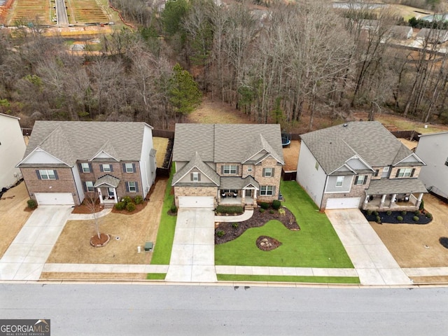 drone / aerial view featuring a residential view