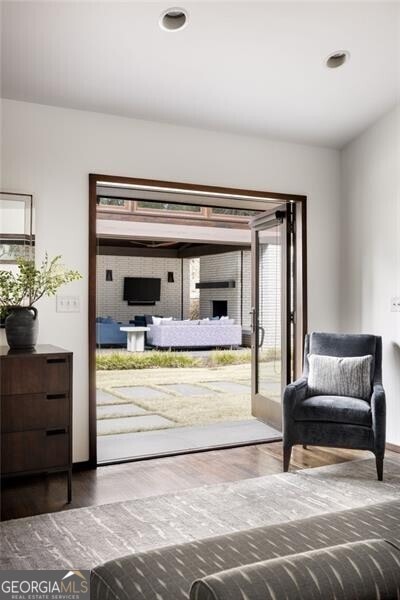 interior space featuring wood finished floors