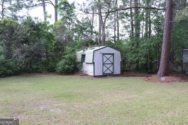 view of shed