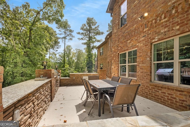 view of patio / terrace featuring outdoor dining space