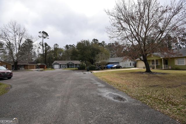 view of road featuring a residential view