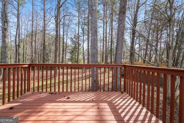 view of wooden deck