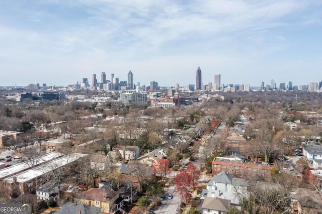 aerial view with a view of city