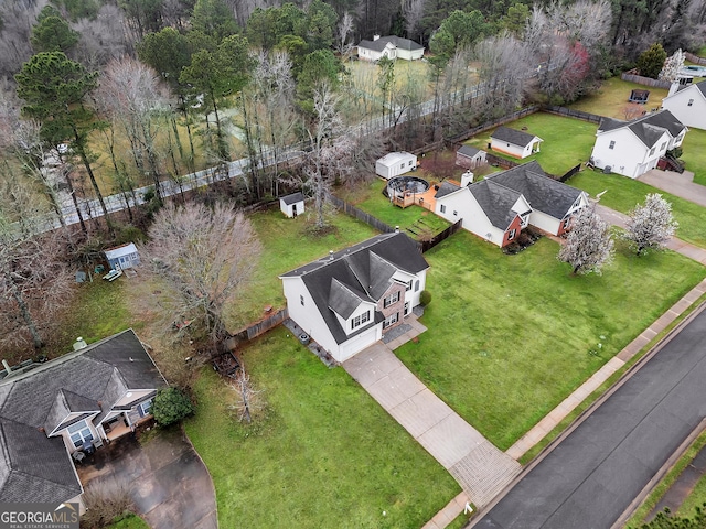 bird's eye view featuring a residential view