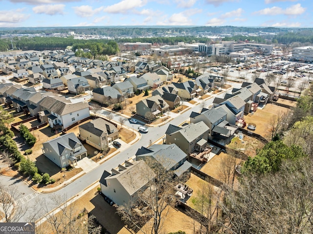 drone / aerial view with a residential view