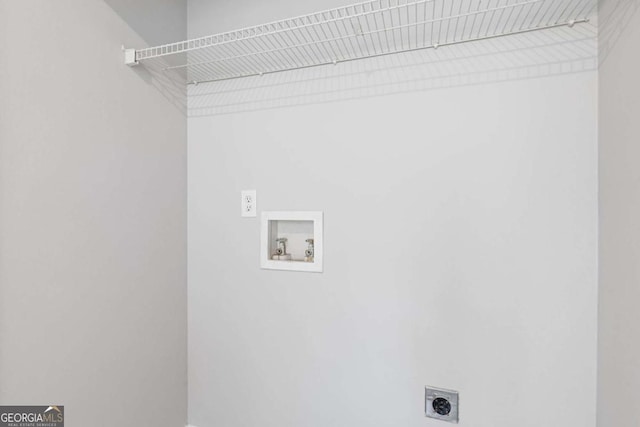 laundry area featuring hookup for an electric dryer, laundry area, and hookup for a washing machine