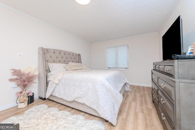 12701 Ga Highway 96 E, Fort Valley, GA 31030 - bedroom with crown molding and light wood-style flooring