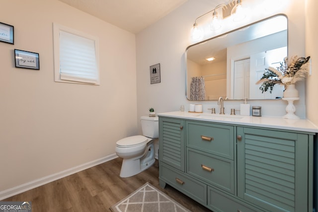 12701 Ga Highway 96 E, Fort Valley, GA 31030 - full bathroom featuring wood finished floors, vanity, and curtained shower
