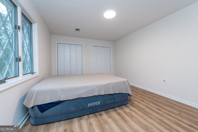 12701 Ga Highway 96 E, Fort Valley, GA 31030 - bedroom with multiple closets, wood finished floors, and multiple windows