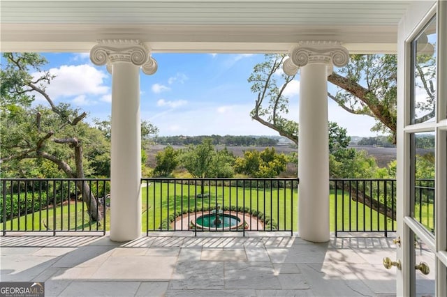 view of balcony